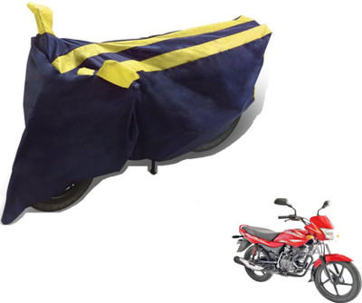 MOCKHE Two Wheeler Cover for Bajaj(Platina 100 DTS-i, Black, Yellow)