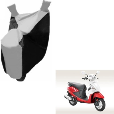 MOCKHE Two Wheeler Cover for Hero(Pleasure, Black, Silver)