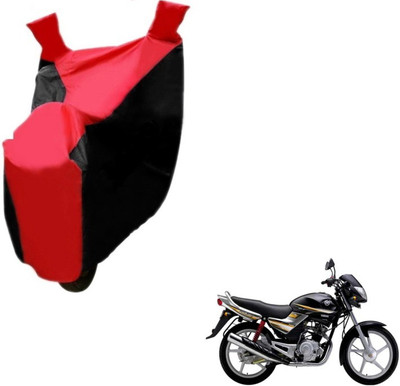 MOCKHE Two Wheeler Cover for Yamaha(Libero, Black, Red)