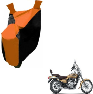 MOCKHE Two Wheeler Cover for Bajaj(Avenger 220 Cruise, Black, Orange)