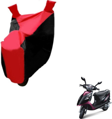 MOCKHE Two Wheeler Cover for TVS(Scooty Streak, Black, Red)