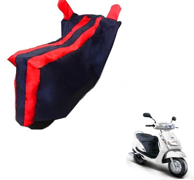 MOCKHE Two Wheeler Cover for Mahindra(Duro DZ, Black, Red)
