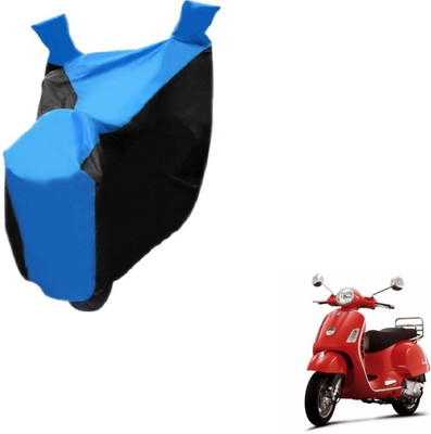 Flipkart SmartBuy Two Wheeler Cover for Piaggio(Vespa LX, Black, Blue)