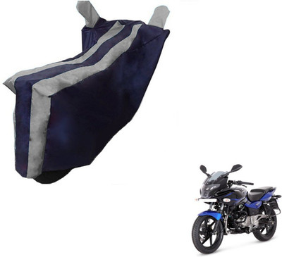 MOCKHE Two Wheeler Cover for Bajaj(Pulsar, Black, Silver)