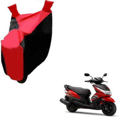 MOCKHE Two Wheeler Cover for Yamaha(Ray Z, Black, Red)
