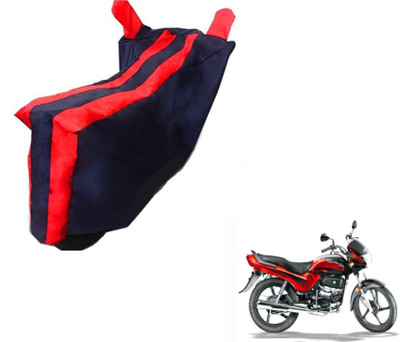 MOCKHE Two Wheeler Cover for Hero(Passion Plus, Black, Red)