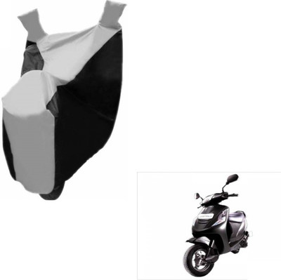 MOCKHE Two Wheeler Cover for Mahindra(Kine, Black, Silver)