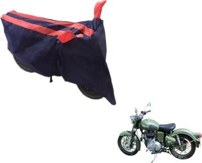 Flipkart SmartBuy Two Wheeler Cover for Royal Enfield(Battle, Black, Orange)