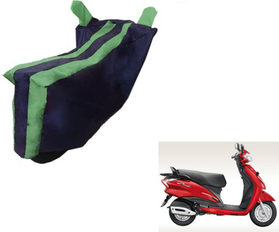 MOCKHE Two Wheeler Cover for Hero(Moto Corp Duet, Black, Green)