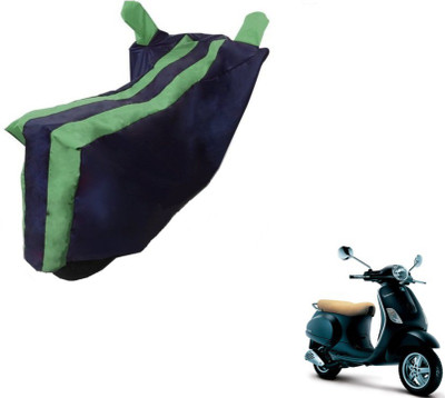 MOCKHE Two Wheeler Cover for Universal For Bike(Vespa, Black, Green)