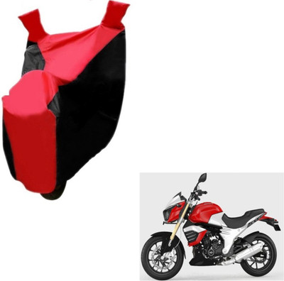 MOCKHE Two Wheeler Cover for Mahindra(Mojo, Black, Red)