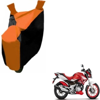 MOCKHE Two Wheeler Cover for Hero(Xtreme, Black, Orange)