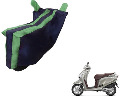 MOCKHE Two Wheeler Cover for Honda(Aviator, Black, Green)