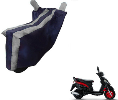 MOCKHE Two Wheeler Cover for Mahindra(Rodeo, Black, Silver)
