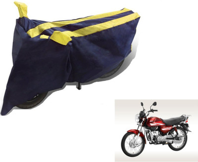 MOCKHE Two Wheeler Cover for Hero(CD Dawn, Black, Yellow)