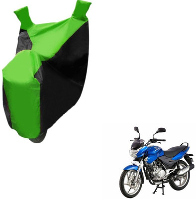MOCKHE Two Wheeler Cover for Bajaj(Discover 150 s, Black, Green)