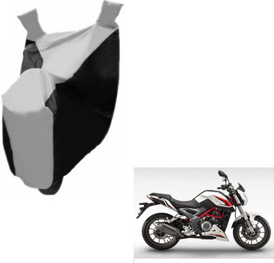 MOCKHE Two Wheeler Cover for DSK Benelli(TNT 25, Black, Silver)