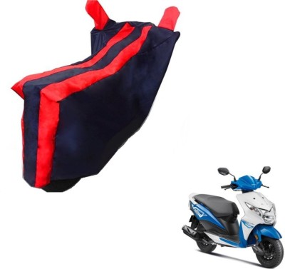 MOCKHE Two Wheeler Cover for Honda(Deo, Black, Red)