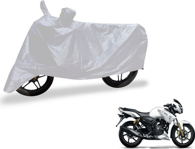MOCKHE Two Wheeler Cover for TVS(Apache RTR 180, Silver)
