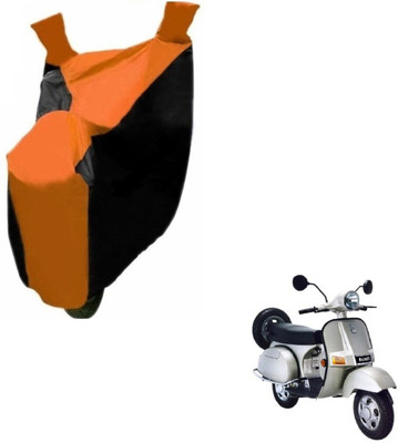 MOCKHE Two Wheeler Cover for Bajaj(Black, Orange)