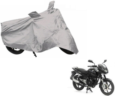 MOCKHE Two Wheeler Cover for Bajaj(Pulsar, Silver)