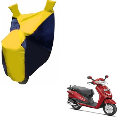 MOCKHE Two Wheeler Cover for Hero(Duet, Black, Yellow)