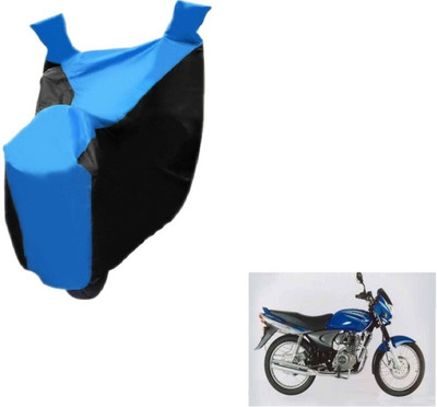 MOCKHE Two Wheeler Cover for Bajaj(Black, Blue)