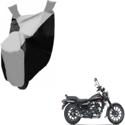 MOCKHE Two Wheeler Cover for Bajaj(Avenger 220 Street, Black, Silver)