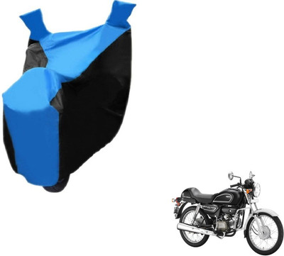 MOCKHE Two Wheeler Cover for Hero(Splendor Pro Classic, Black, Blue)