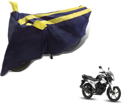 MOCKHE Two Wheeler Cover for Yamaha(SZ R, Black, Yellow)
