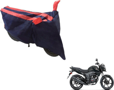 MOCKHE Two Wheeler Cover for Honda(CB Trigger, Black, Orange)