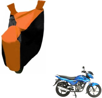 MOCKHE Two Wheeler Cover for Bajaj(Black, Orange)