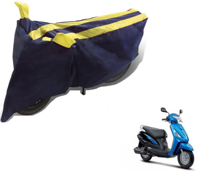 MOCKHE Two Wheeler Cover for Suzuki(Zeus, Black, Yellow)