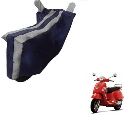 Flipkart SmartBuy Two Wheeler Cover for Piaggio(Vespa LX, Black, Silver)