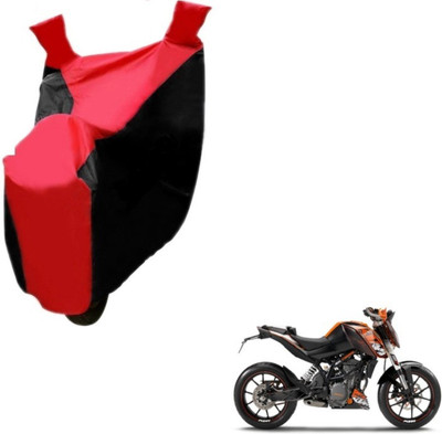 Flipkart SmartBuy Two Wheeler Cover for KTM(Duke 200, Black, Red)