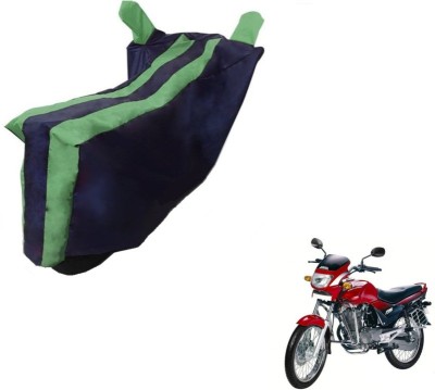 MOCKHE Two Wheeler Cover for Hero(Ambition, Black, Green)