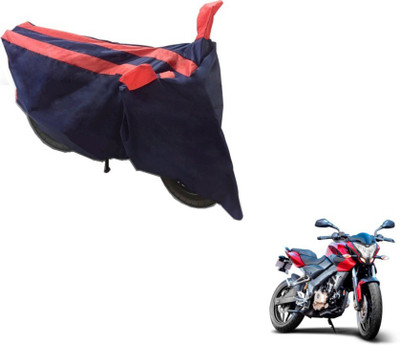 MOCKHE Two Wheeler Cover for Bajaj(Pulsar 200 NS DTS-i, Black, Orange)