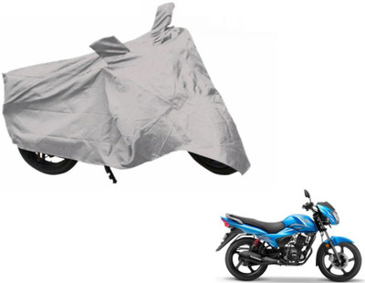 MOCKHE Two Wheeler Cover for TVS(Victor New, Silver)