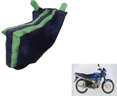 MOCKHE Two Wheeler Cover for Bajaj(Black, Green)