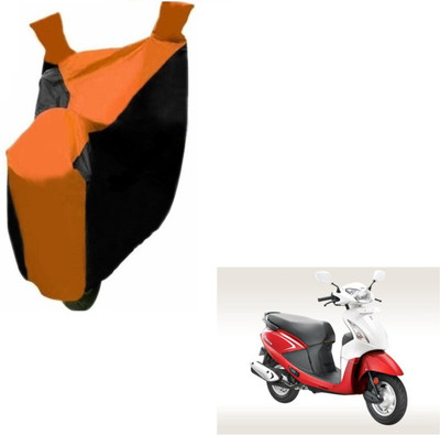MOCKHE Two Wheeler Cover for Hero(Pleasure, Black, Orange)