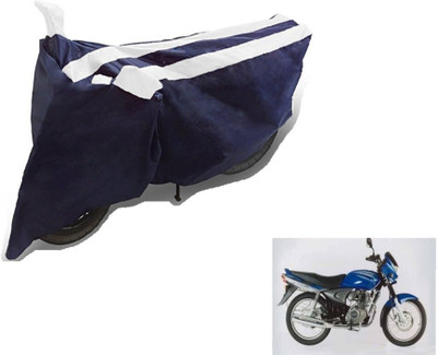 MOCKHE Two Wheeler Cover for Bajaj(Black, White)