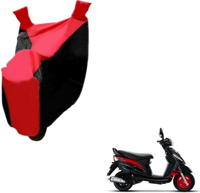 MOCKHE Two Wheeler Cover for Mahindra(Rodeo, Black, Red)