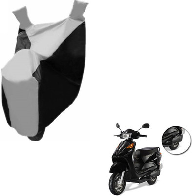 MOCKHE Two Wheeler Cover for Universal For Bike(Yo EXL, Black, Silver)