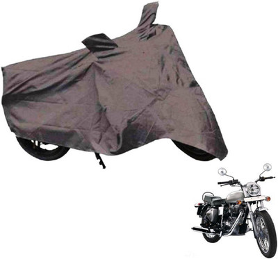 MOCKHE Two Wheeler Cover for Royal Enfield(Electra Delux, Grey)