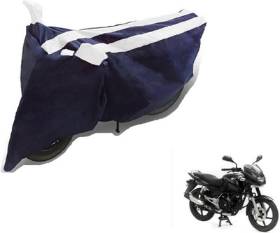 MOCKHE Two Wheeler Cover for Bajaj(Pulsar 150, Black, White)