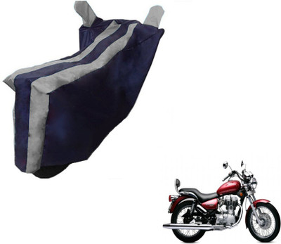 MOCKHE Two Wheeler Cover for Royal Enfield(Twin spark, Black, Silver)
