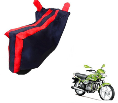 MOCKHE Two Wheeler Cover for Hero(HF Deluxe, Black, Red)