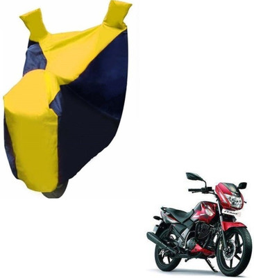 MOCKHE Two Wheeler Cover for TVS(Flame SR125, Black, Yellow)
