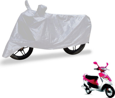 MOCKHE Two Wheeler Cover for TVS(Scooty Pep+, Silver)