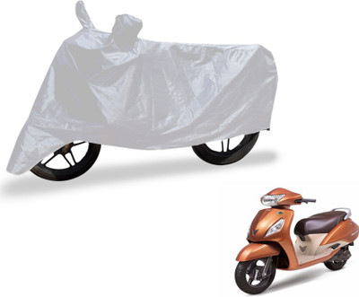 MOCKHE Two Wheeler Cover for TVS(Jupiter, Silver)